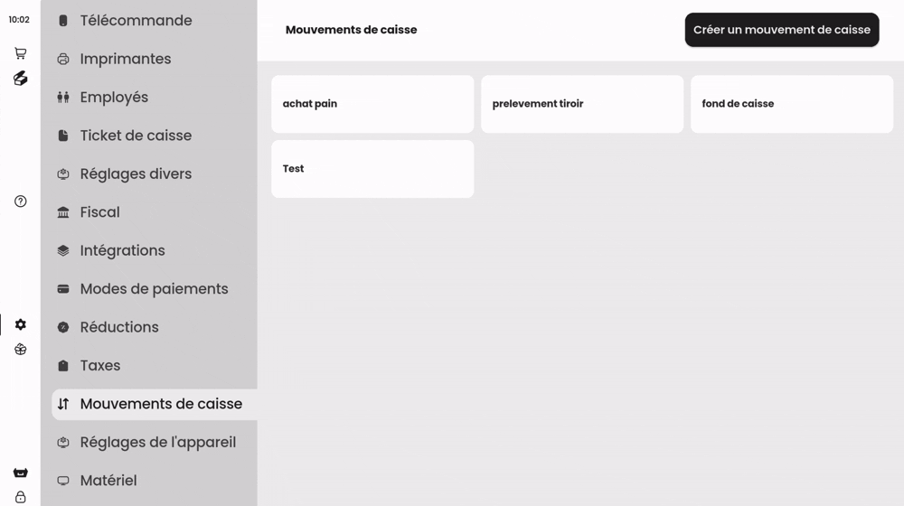 Suppression d'un mouvement de caisse