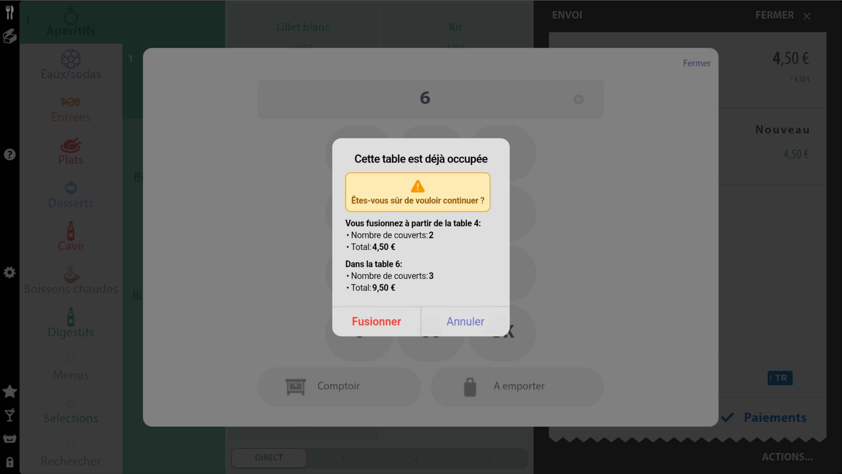 Récap de la fusion des tables